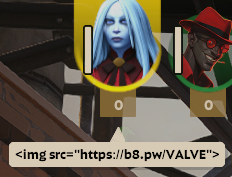 Screenshot of the message in-game